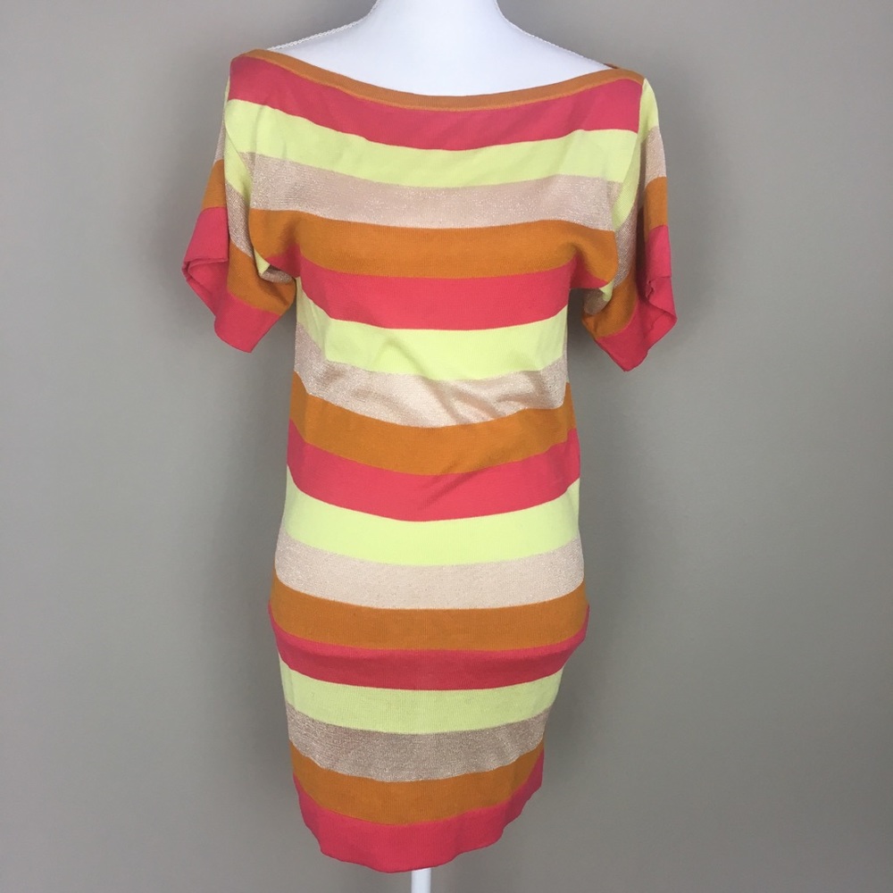Missoni Stripe Boatneck Short Sleeve Tunic 4 Small